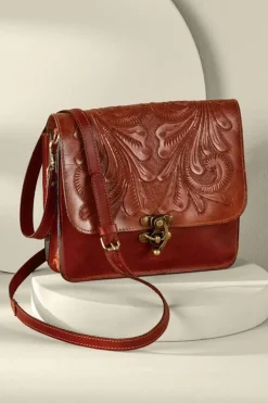 Ada Embossed Leather Bag