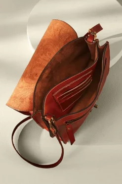 Ada Embossed Leather Bag