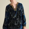 Adrienne Embroidered Velvet Tunic