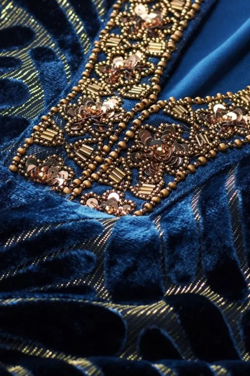 Adrienne Embroidered Velvet Tunic