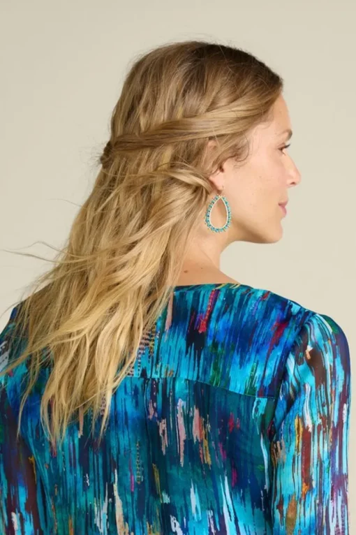Alea Beaded Hoop Earrings