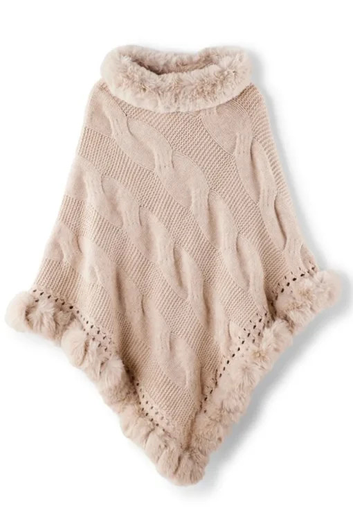 Alexi Cable Knit Poncho