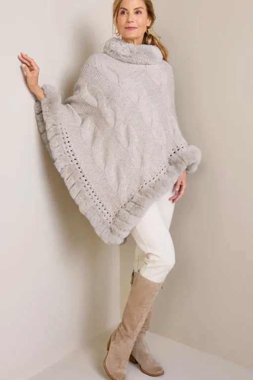 Alexi Cable Knit Poncho