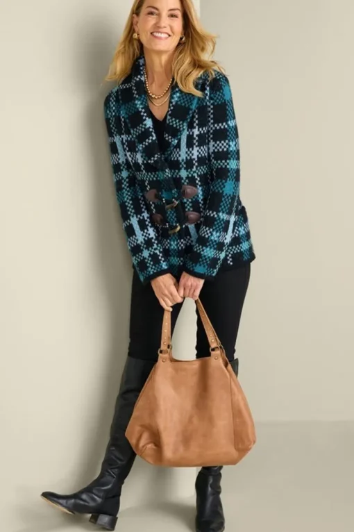 Alpine Plaid Sweater Coat