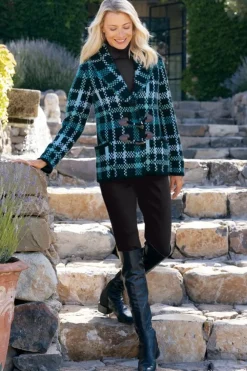 Alpine Plaid Sweater Coat