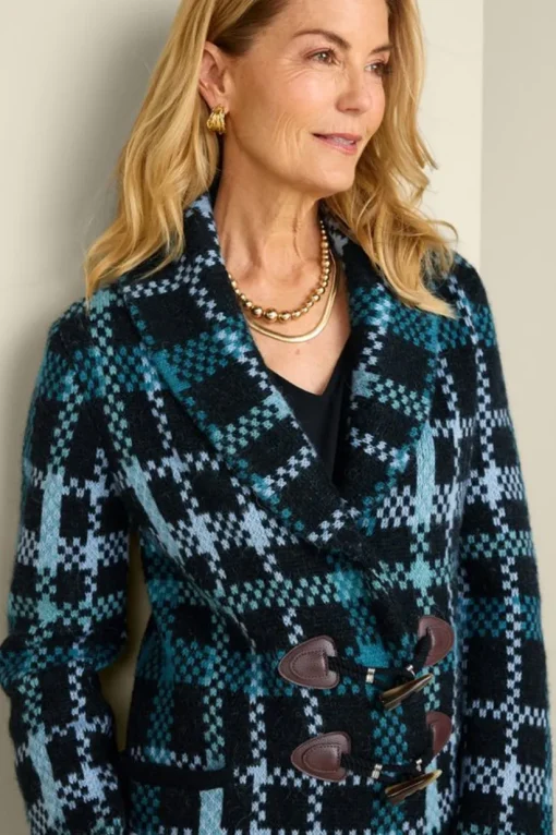 Alpine Plaid Sweater Coat