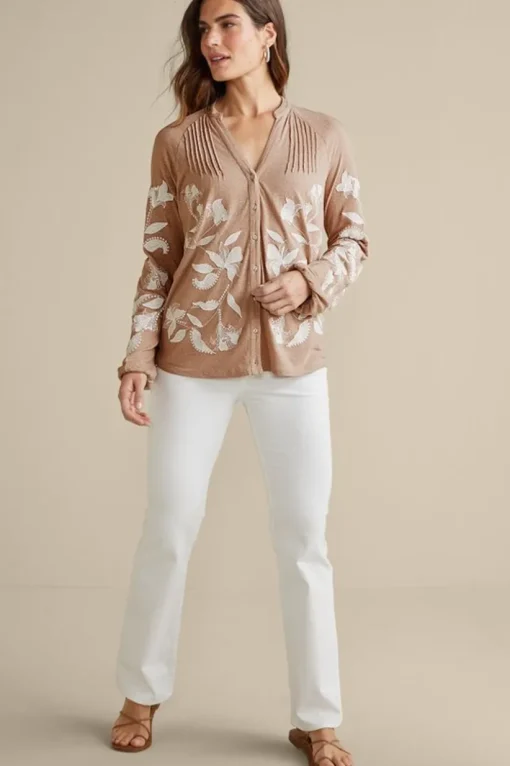Alva Embroidered Knit Top