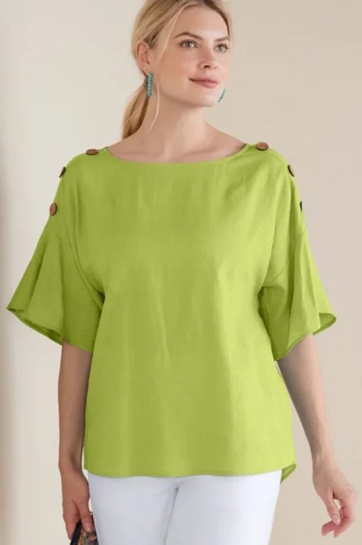 Andrea Linen Blend Pullover