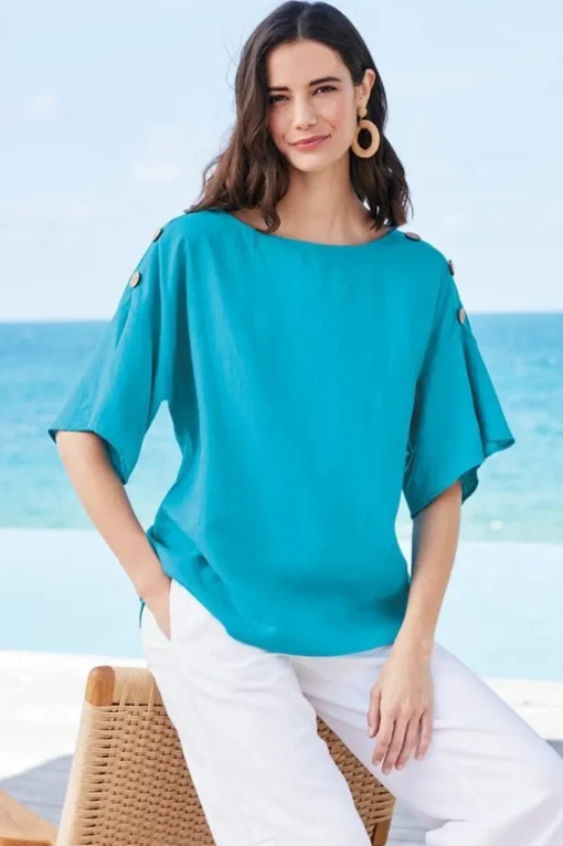 Andrea Linen Blend Pullover