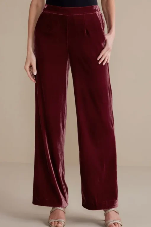 Aria Velvet Wide Leg Pants