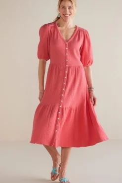 Arielle Gauze Midi Dress
