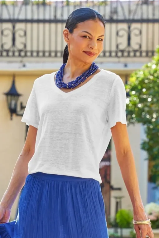 Aubrey Linen Slub Tee