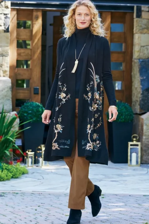 Ava Embroidered Cardigan