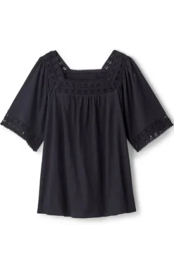 Brianna Crochet Knit Tee