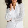 Calathea Embroidered Sleeve Shirt