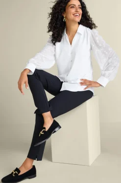 Calathea Embroidered Sleeve Shirt