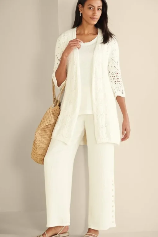 Calistoga Pointelle Cardigan