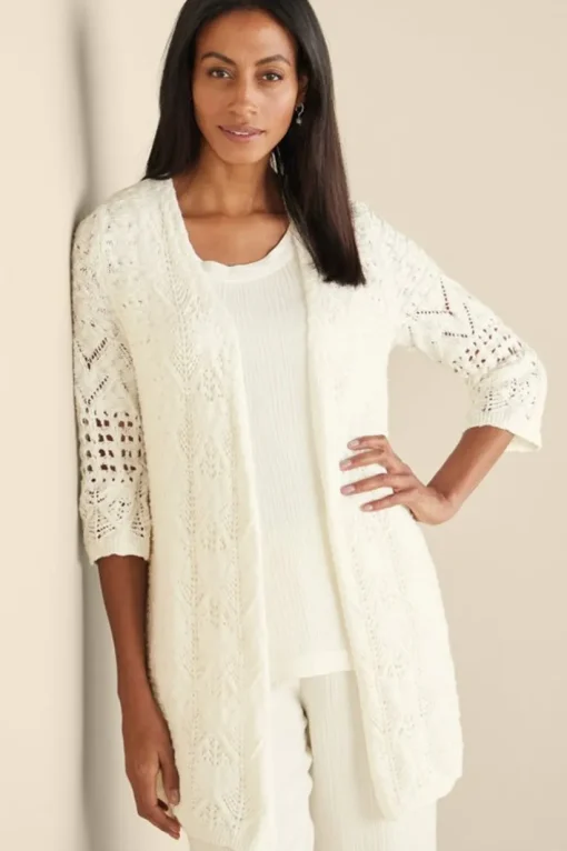 Calistoga Pointelle Cardigan