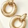 Cara Hammered Hoop Earrings