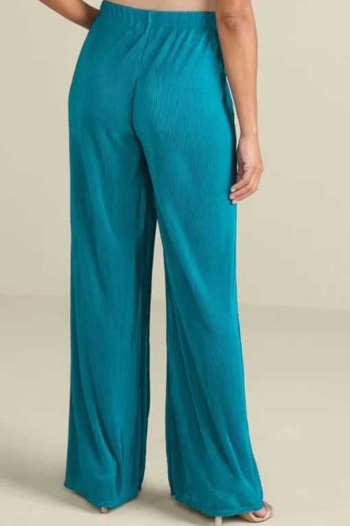 Cella Plisse Wide Leg Pants