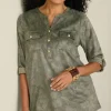 Charine Faux Suede Tunic