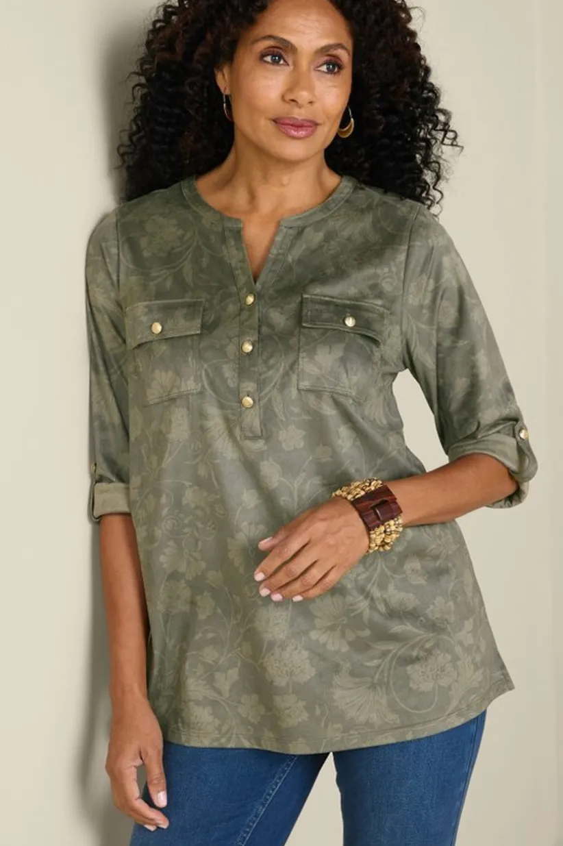 Charine Faux Suede Tunic