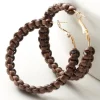 Charlotte Leather Hoop Earrings