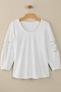 Charmaine Embroidered French Terry Top