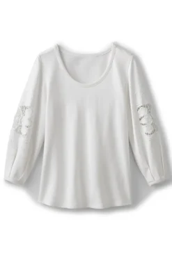 Charmaine Embroidered French Terry Top