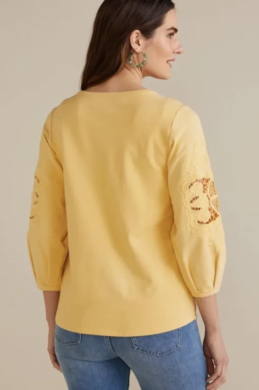 Charmaine Embroidered French Terry Top