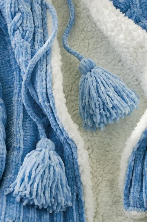 Chenille Sherpa Wearable Throw