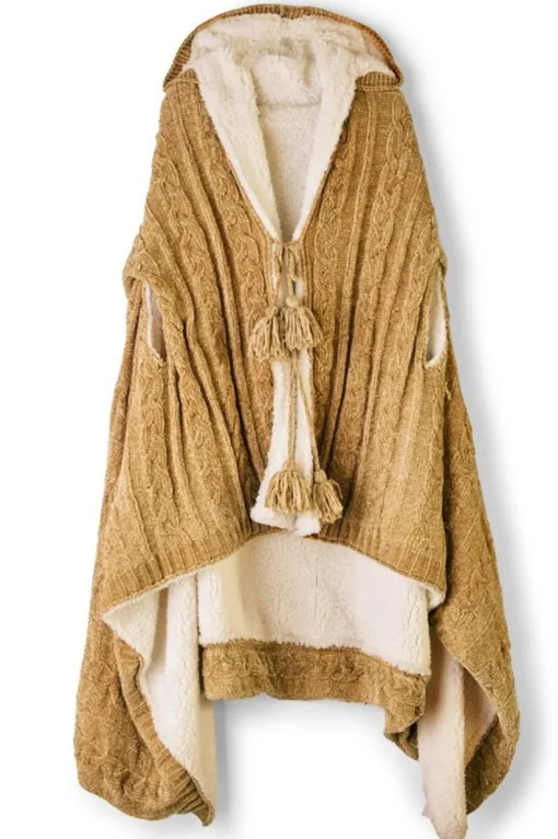 Chenille Sherpa Wearable Throw