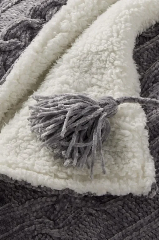 Chenille Sherpa Wearable Throw