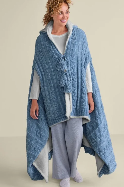 Chenille Sherpa Wearable Throw