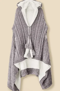 Chenille Sherpa Wearable Throw