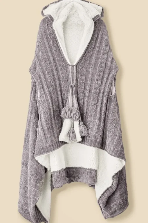 Chenille Sherpa Wearable Throw