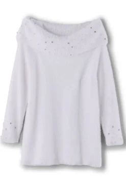 Christina Embellished Cowl Neck Sweater Tunic
