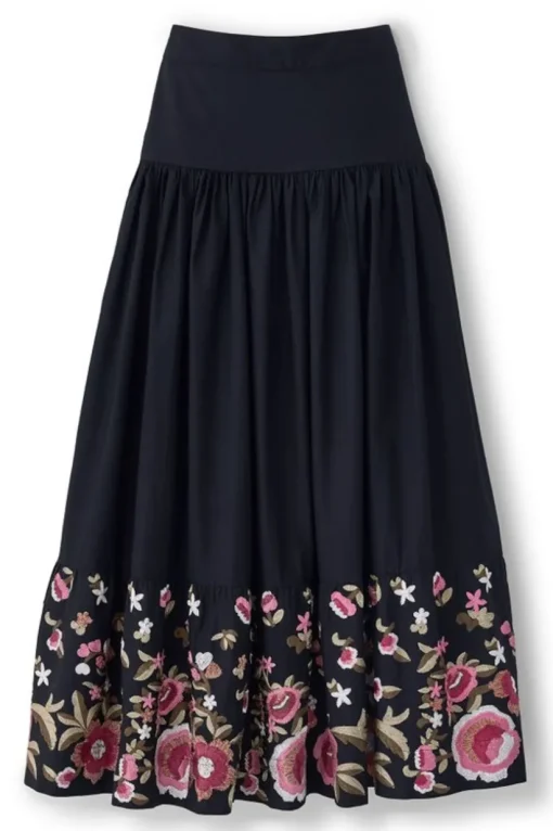 Cindi Embroidered Maxi Skirt