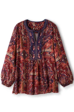 Cindra Embroidered Gauze Tunic