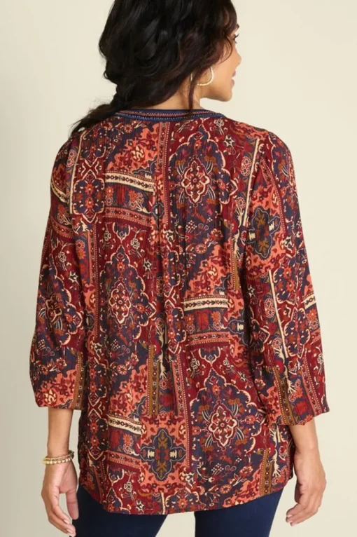 Cindra Embroidered Gauze Tunic