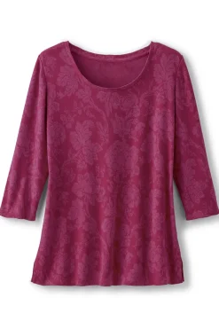 Clarette Jacquard 3/4 Sleeve Tunic