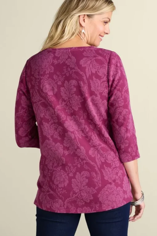 Clarette Jacquard 3/4 Sleeve Tunic