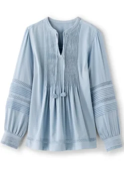Connie Lace Trim Crepe Top
