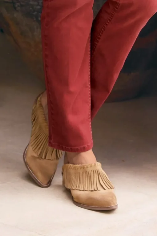 Dabney Fringe Suede Mules