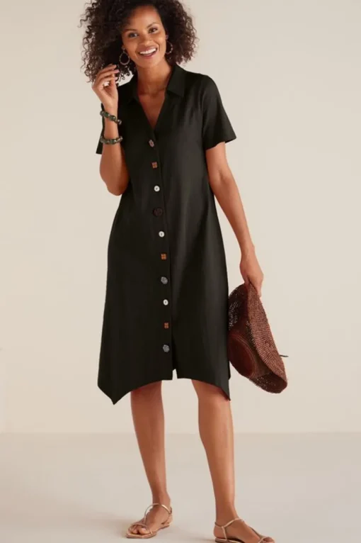 Danielle Button Dress
