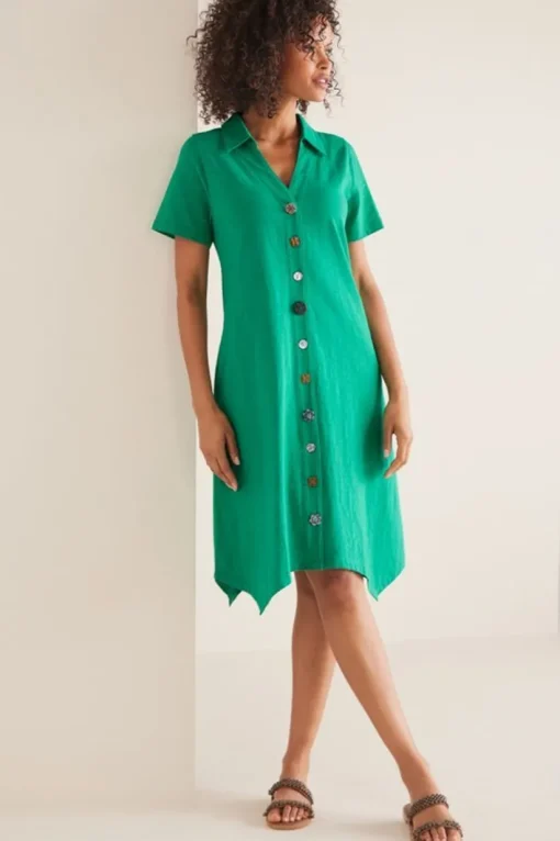 Danielle Button Dress