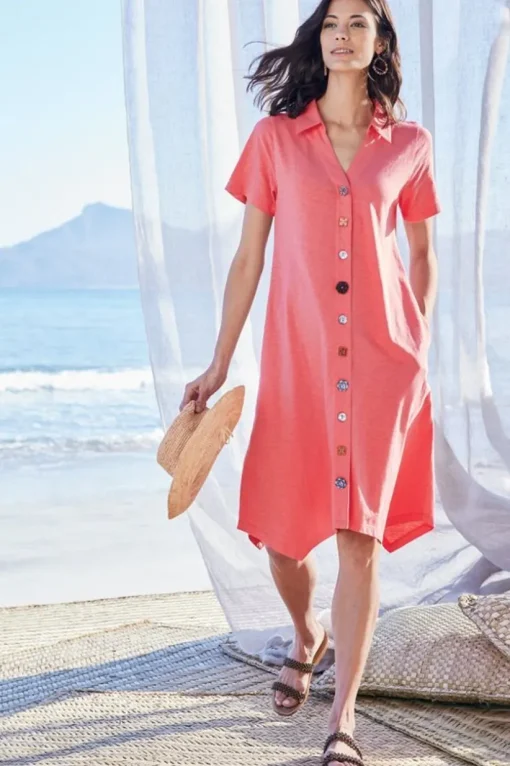 Danielle Button Dress