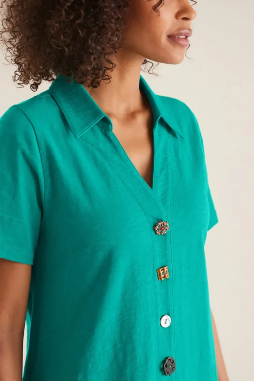 Danielle Button Dress