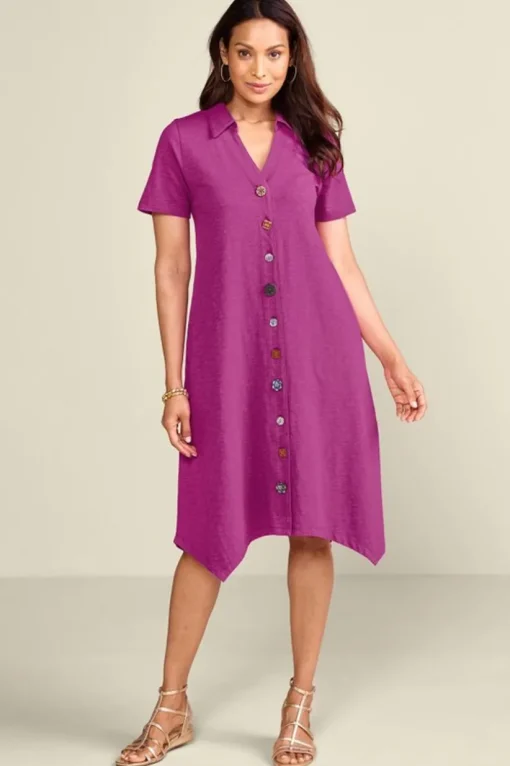 Danielle Button Dress
