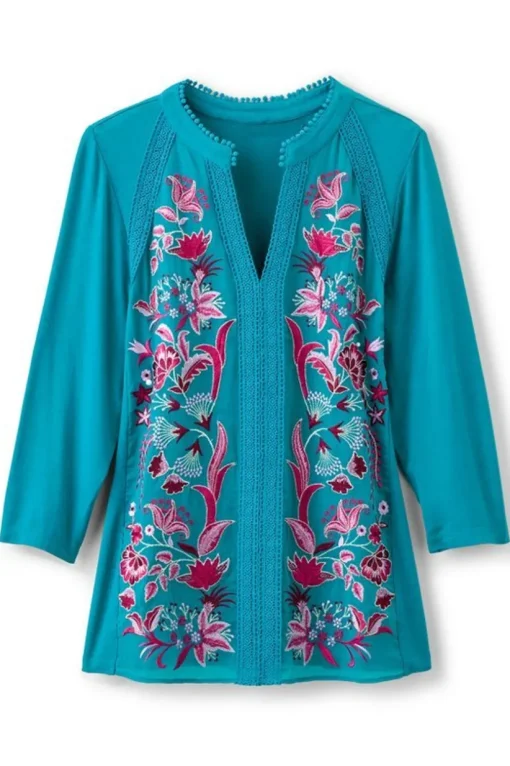 Delsie Embroidered Top